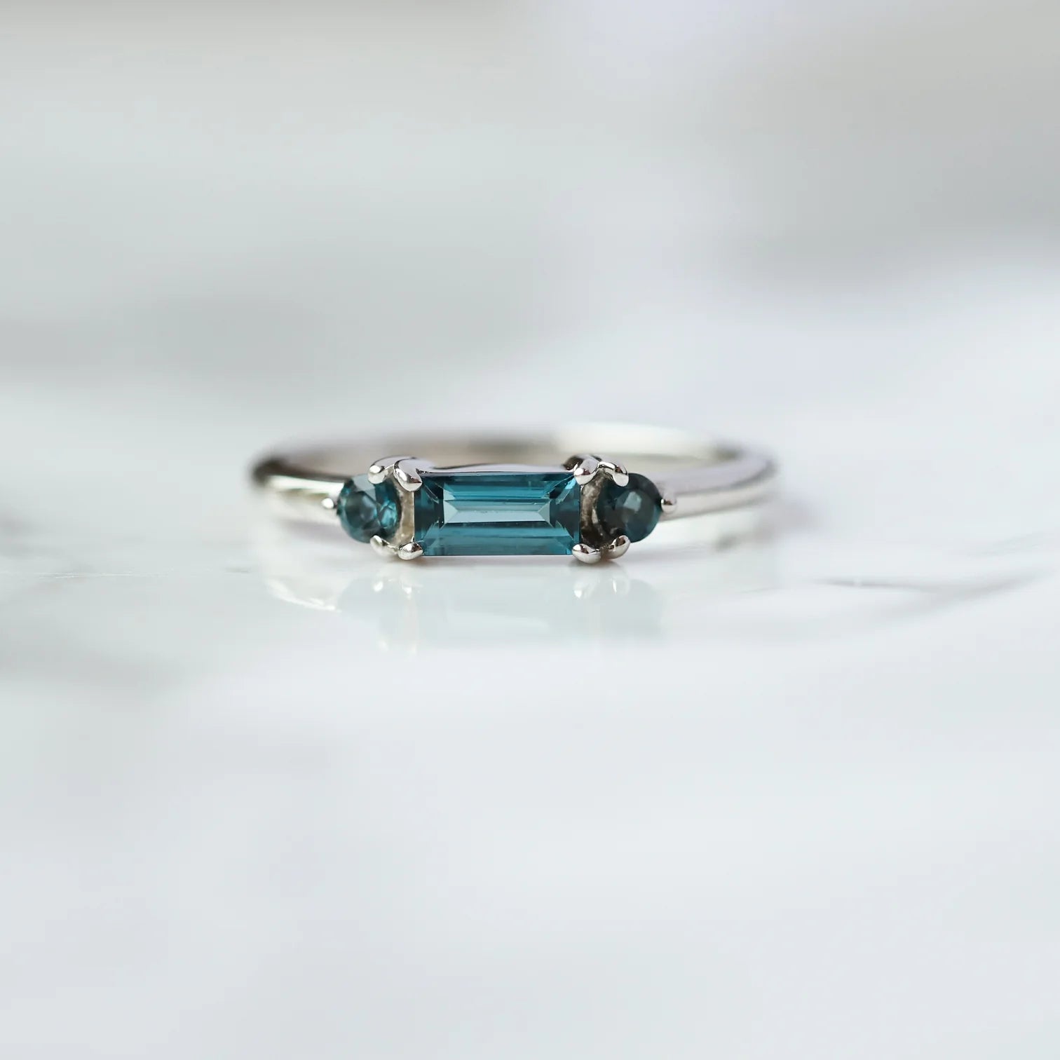 Ellen London Blue Topaz Baguette Ring