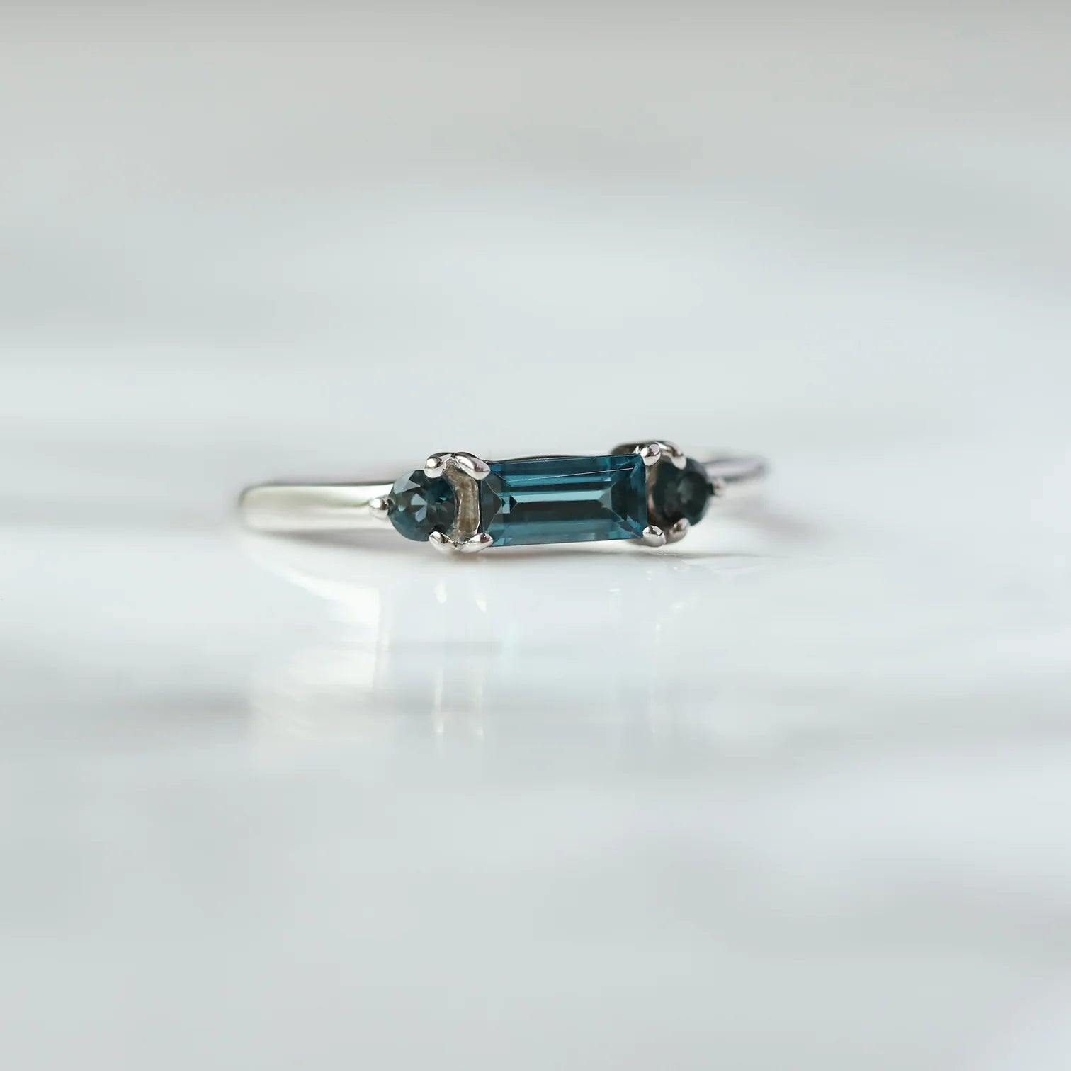 Ellen London Blue Topaz Baguette Ring