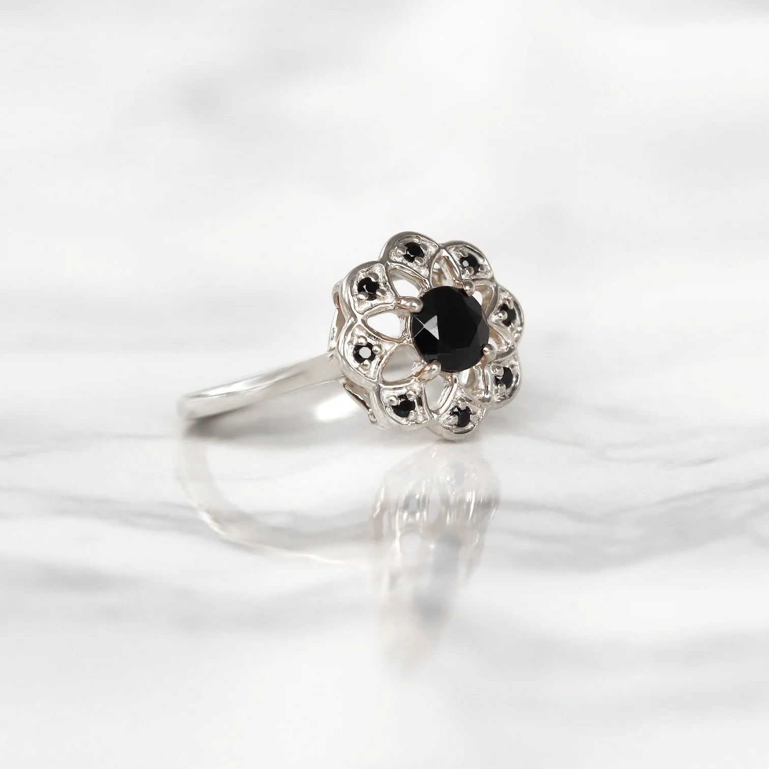 Roma Black Spinel Ring