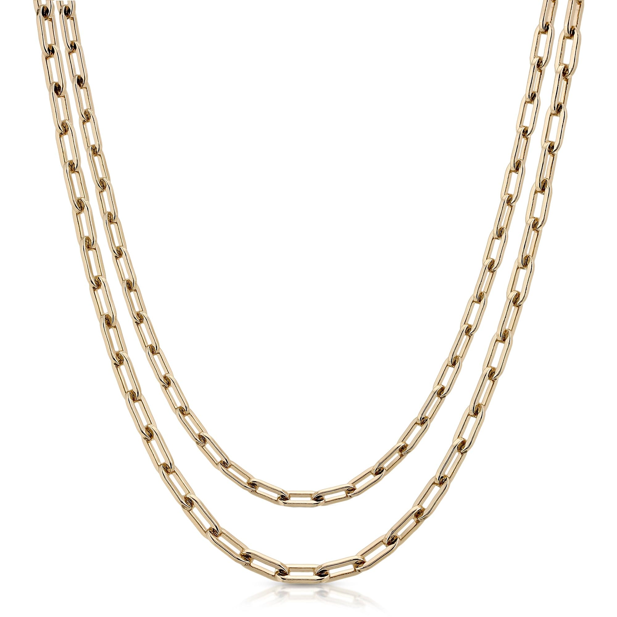 Double Medium Link Chain Necklace