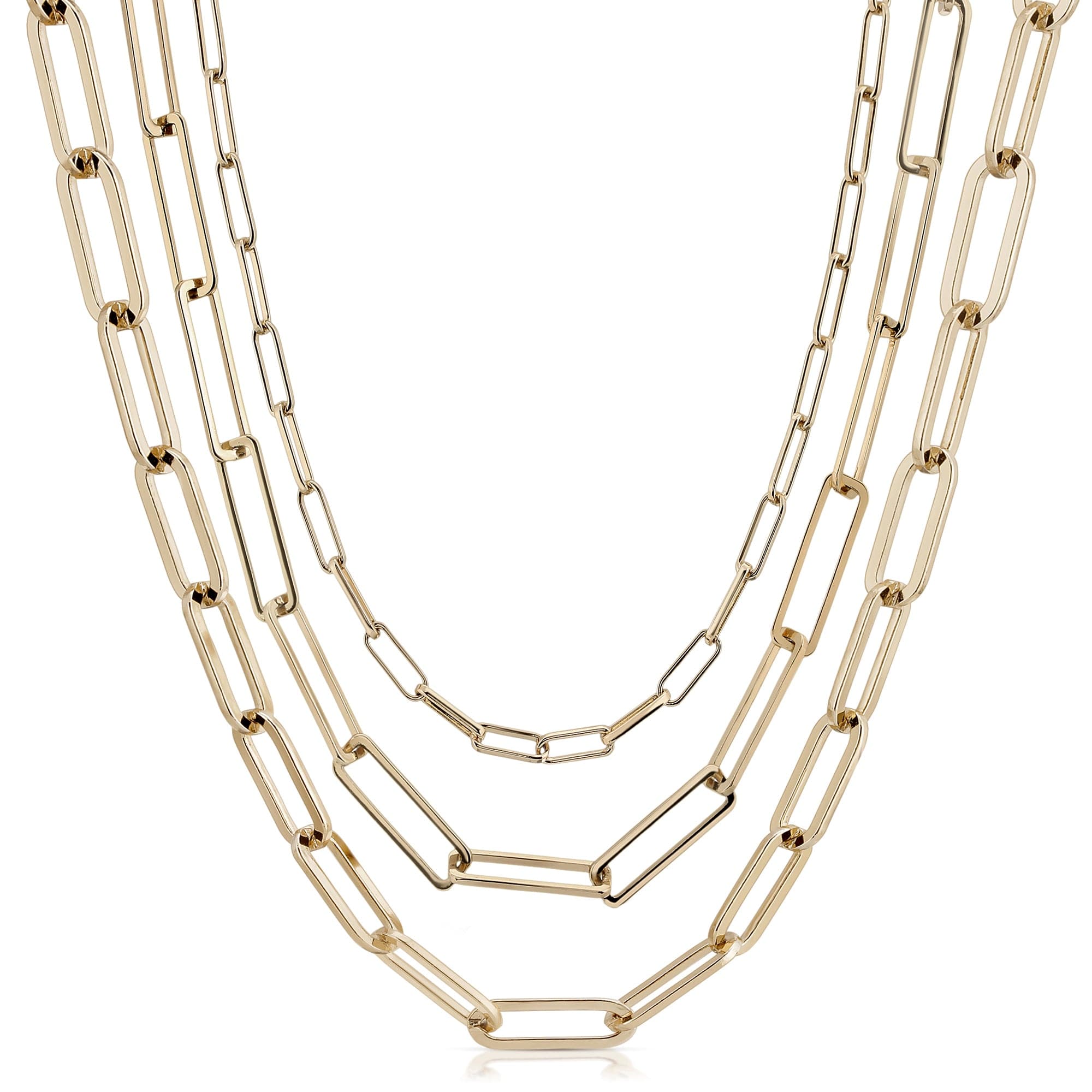 Triple Multi Layer Chain Necklace