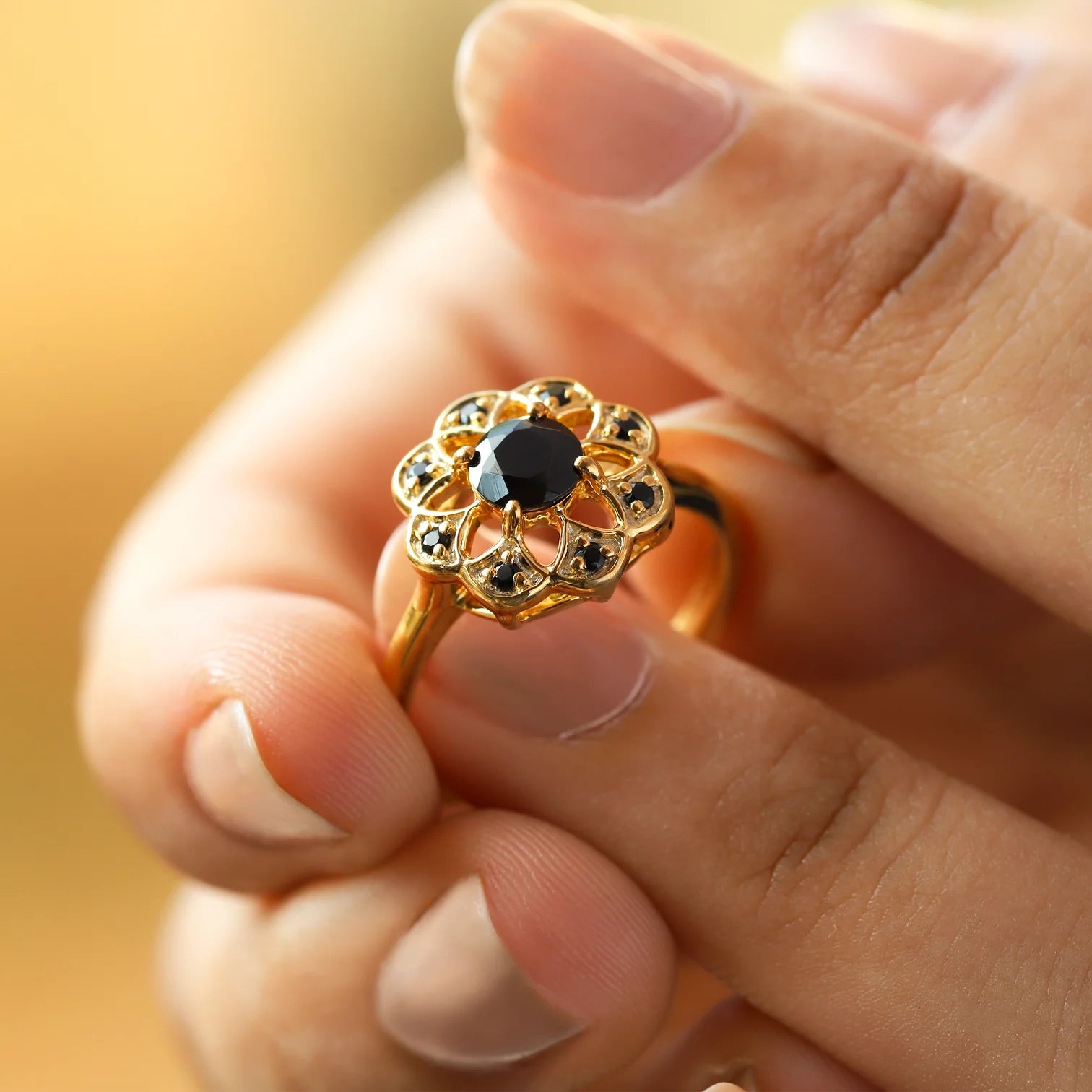 Roma Black Spinel Ring