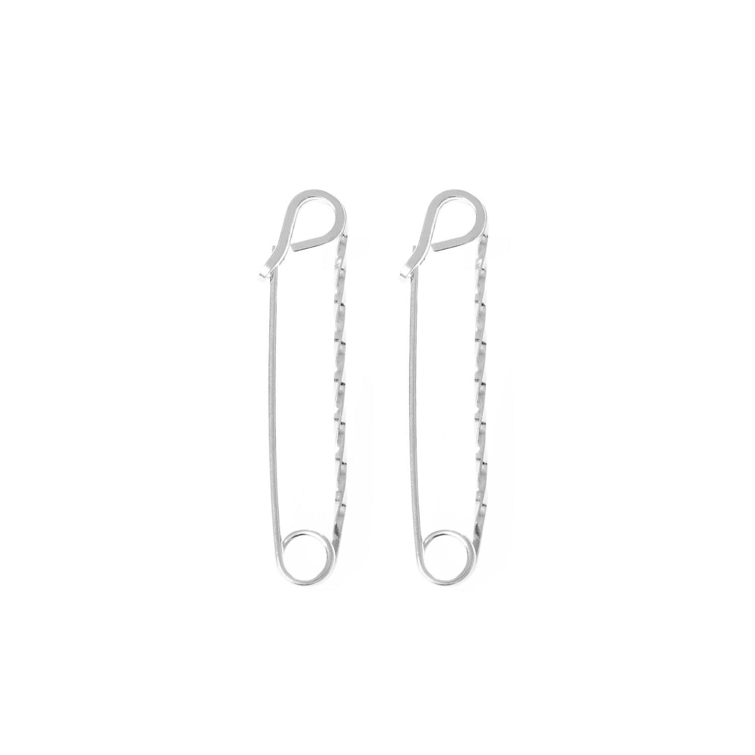 Medium Twisted Safety Pin Earrings