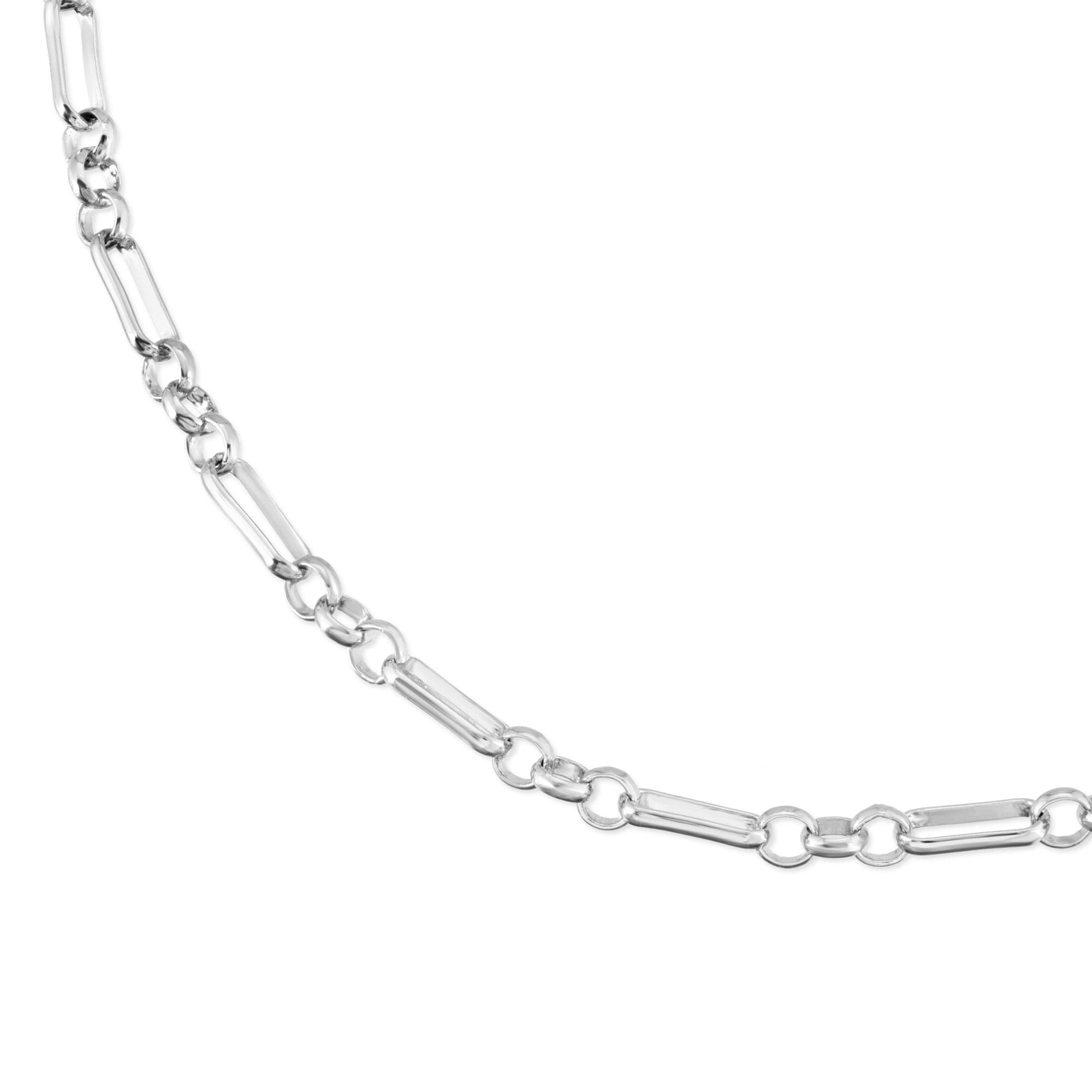 Silver Small Multi Link Chain Anklet