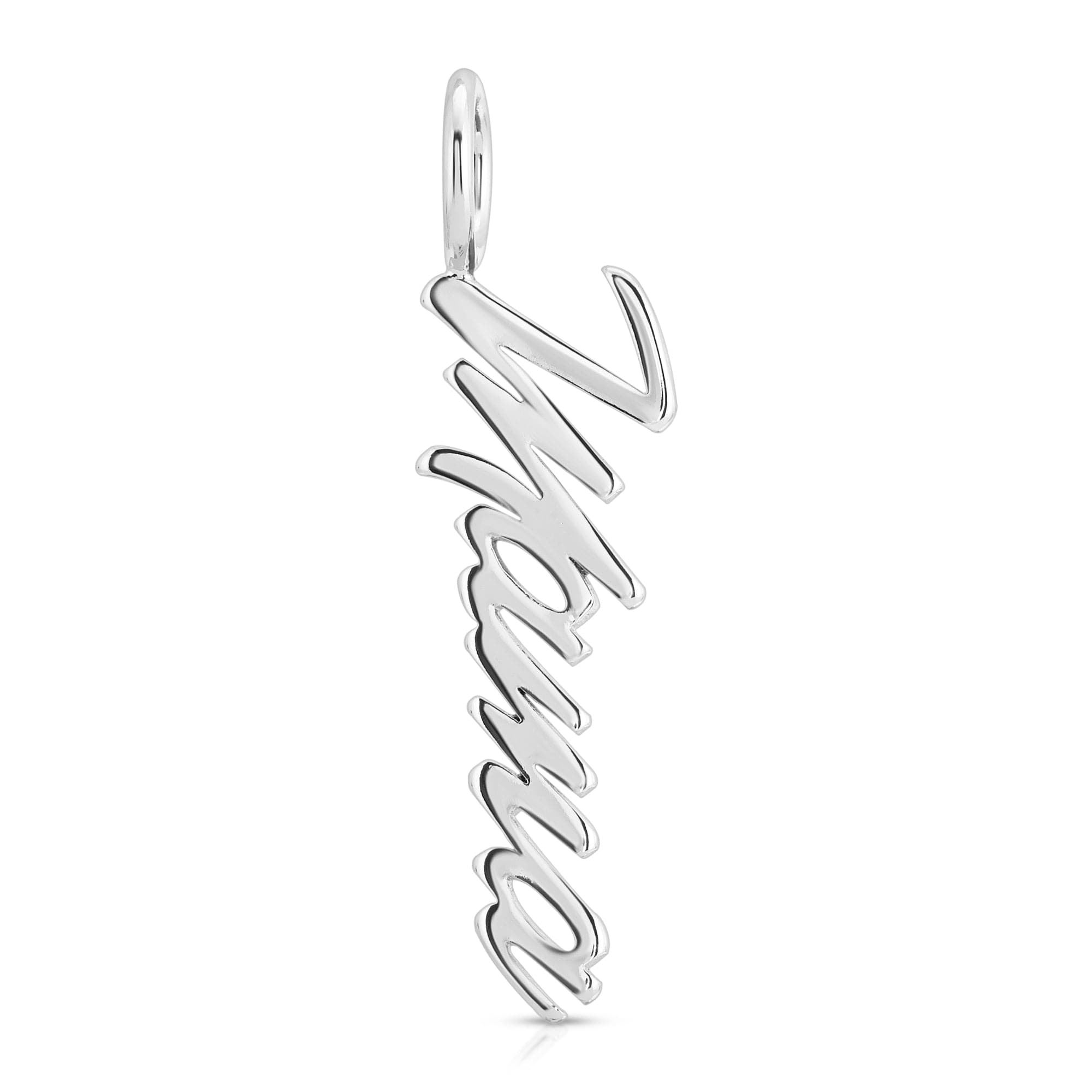 Silver Script Pendant Mama