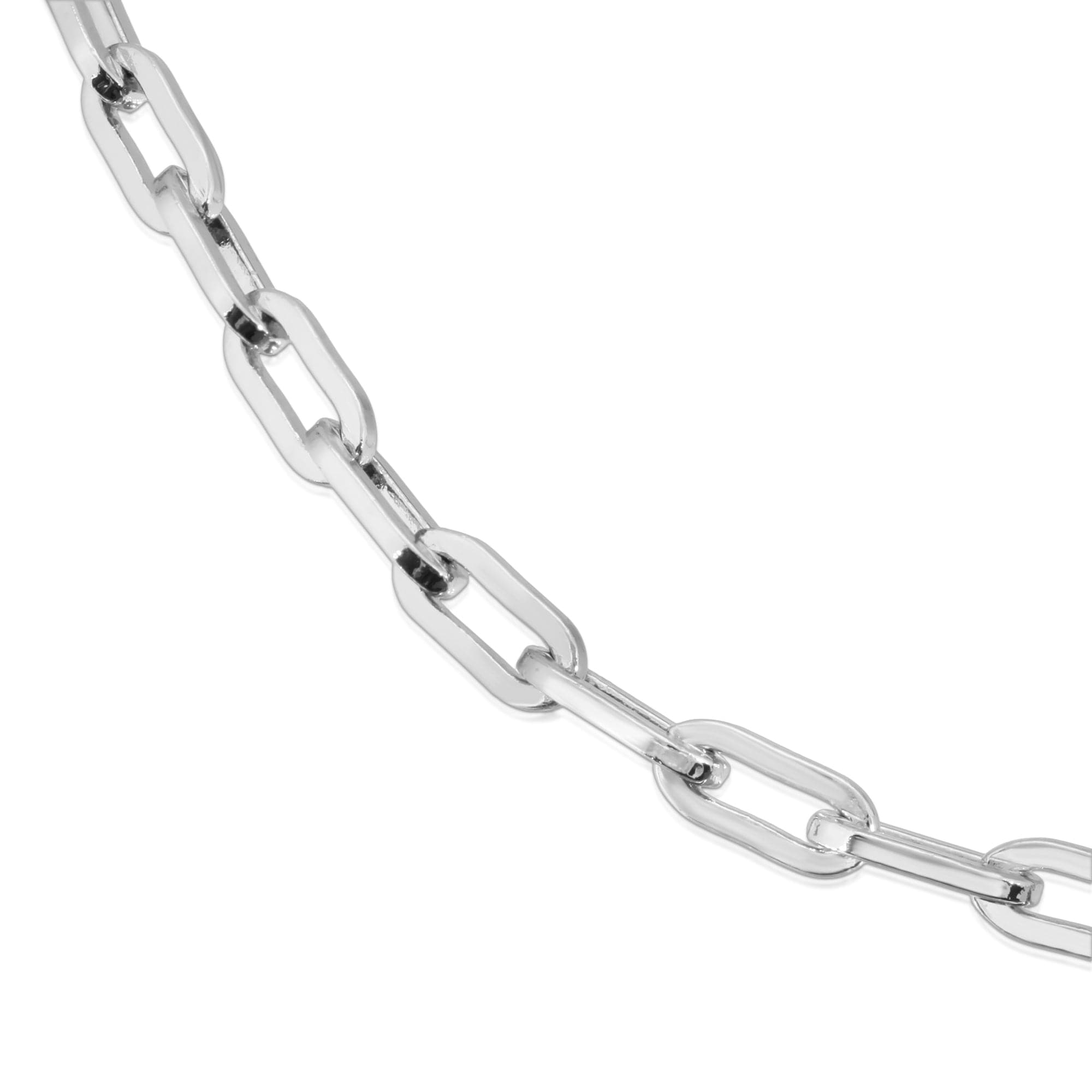 Silver Double Medium Link Chain Necklace