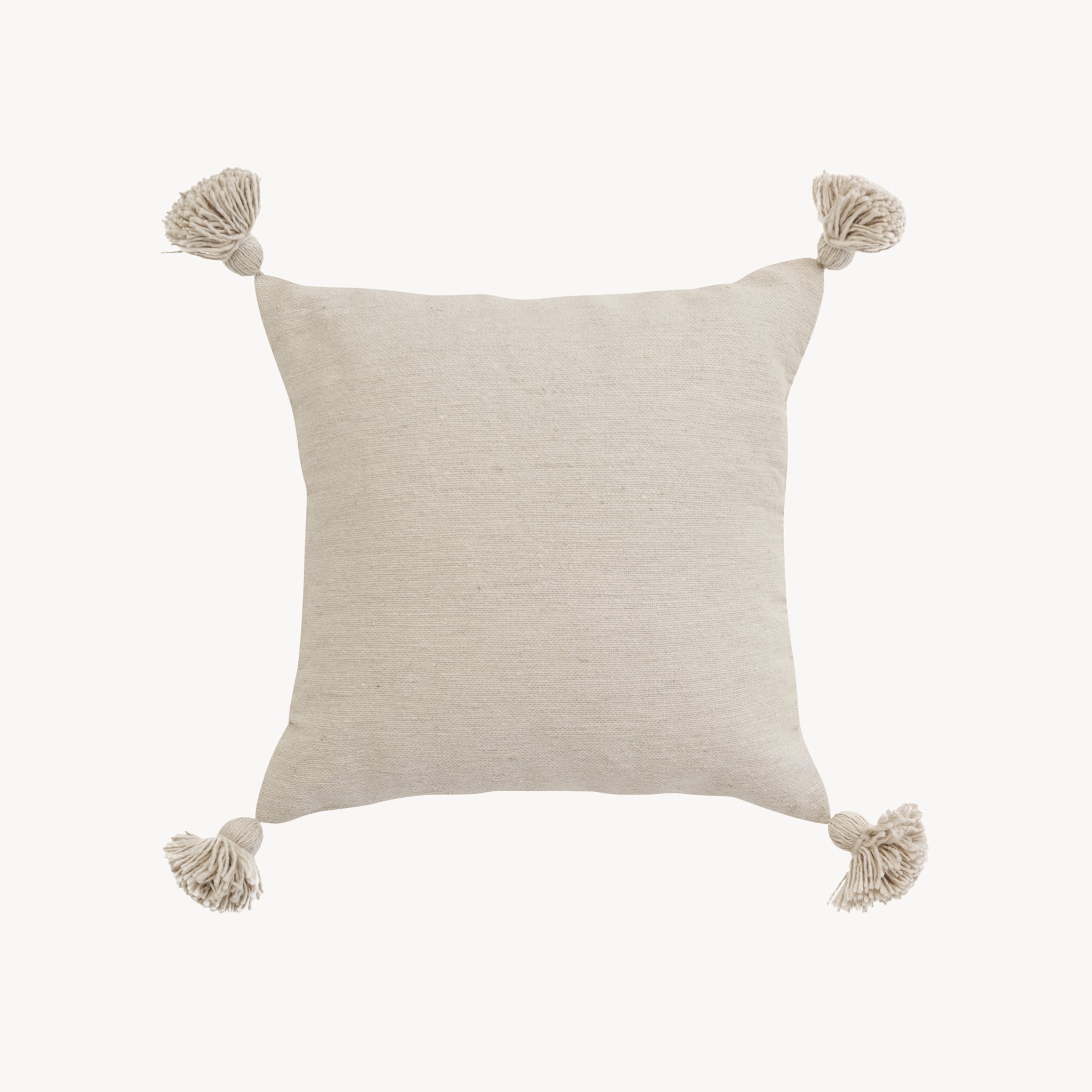 Solid Moroccan Pom Pom Pillow - 18x18