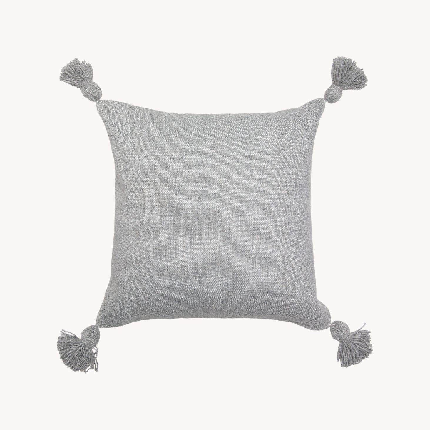 Solid Moroccan Pom Pom Pillow - 18x18