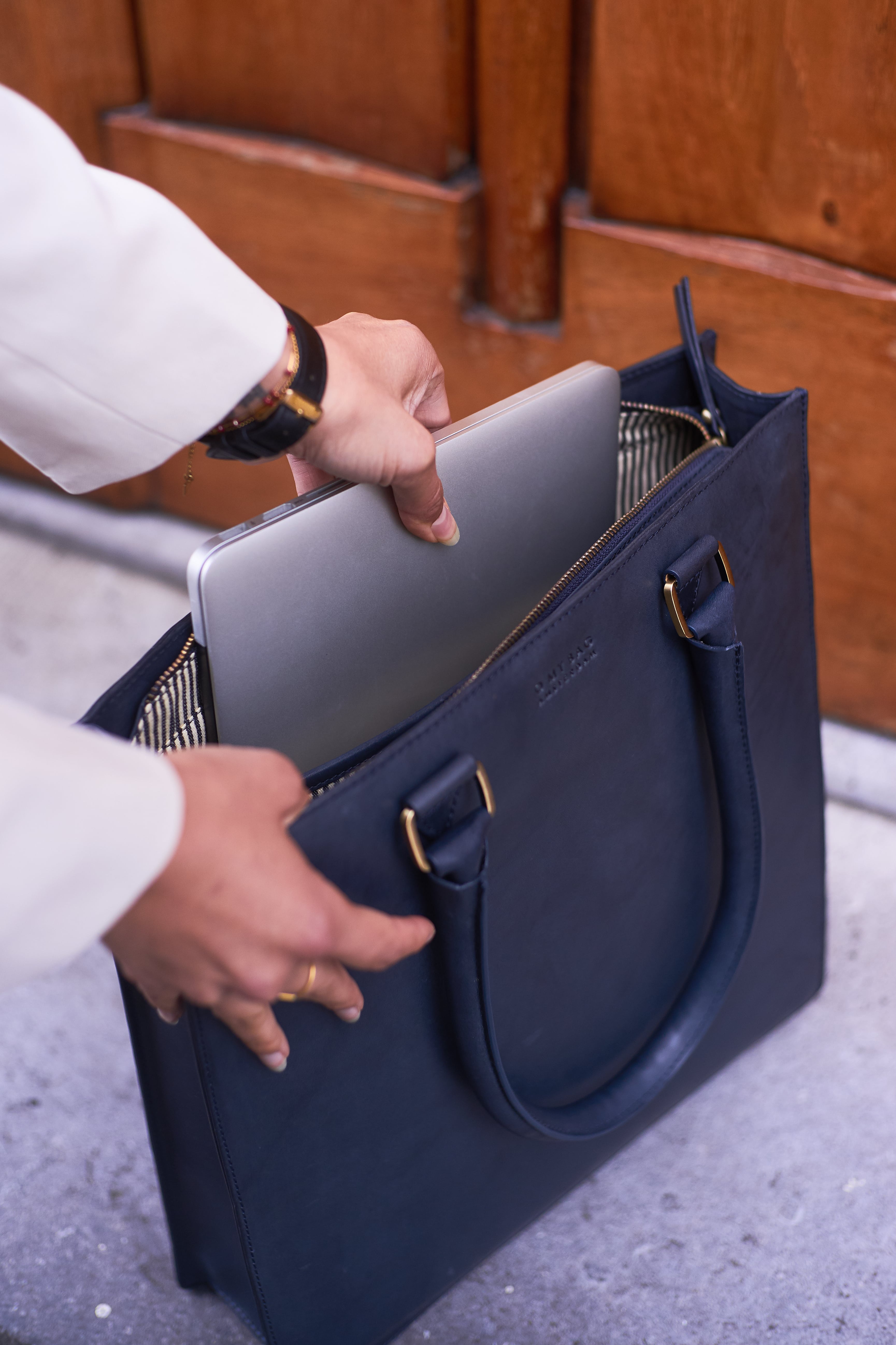 Mila Long Handle Work Bag | Classic Leather