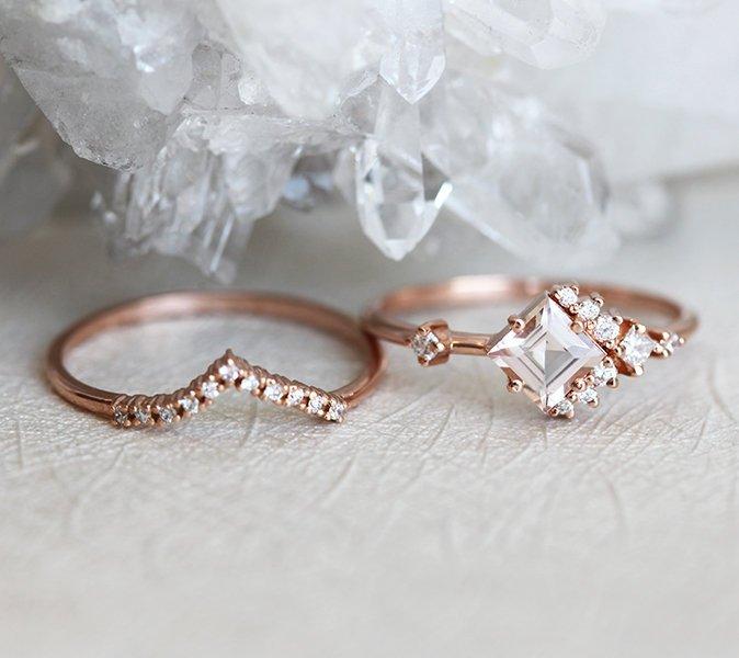 Aimee Princess Cut Morganite Ring