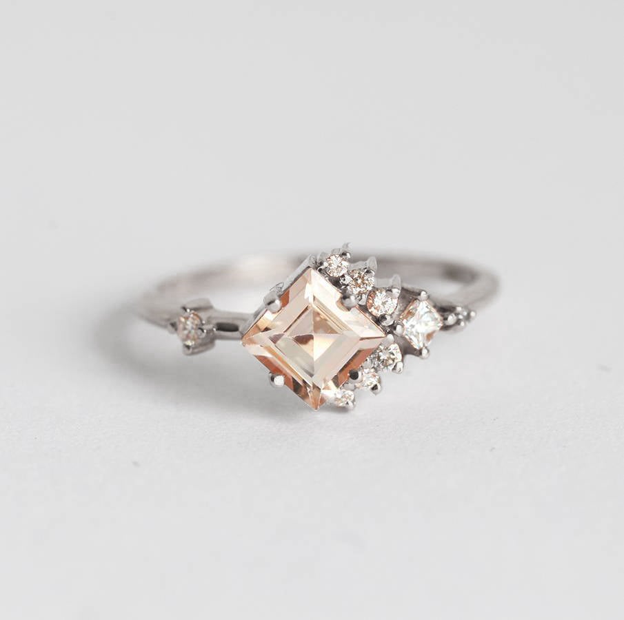 Aimee Princess Cut Morganite Ring