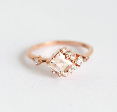 Aimee Princess Cut Morganite Ring