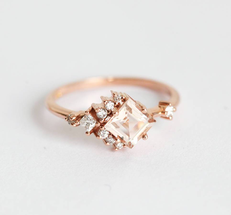 Aimee Princess Cut Morganite Ring