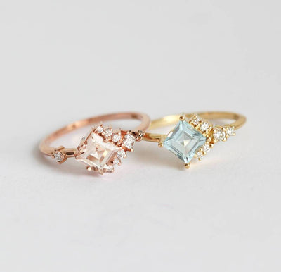 Aimee Princess Cut Morganite Ring