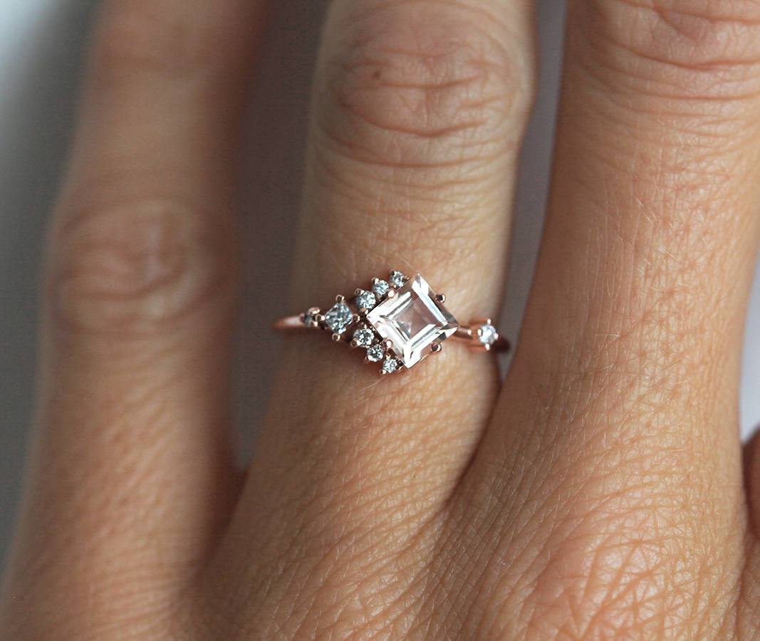 Aimee Princess Cut Morganite Ring