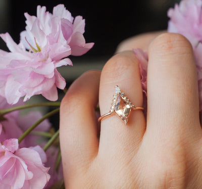 Amaris Kite Morganite & Diamond Ring