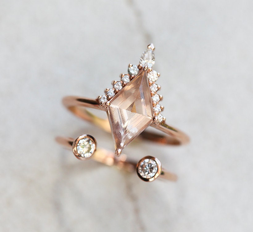 Amaris Kite Morganite & Diamond Ring