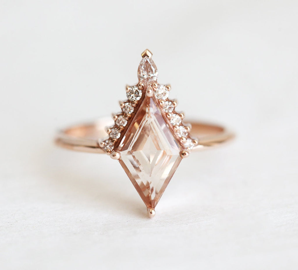 Amaris Kite Morganite & Diamond Ring