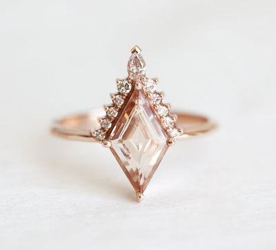 Amaris Kite Morganite & Diamond Ring