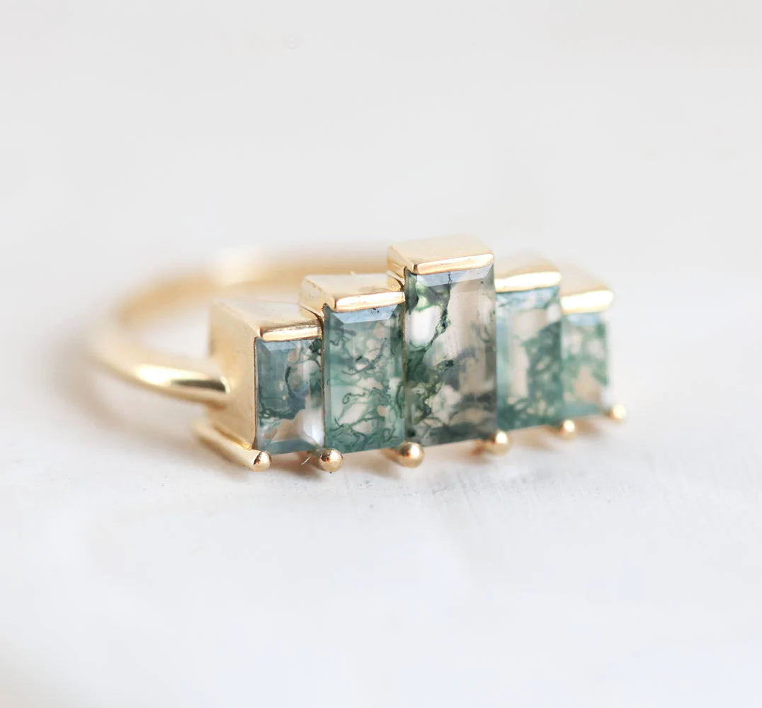 Agatha Baguette Ring Set