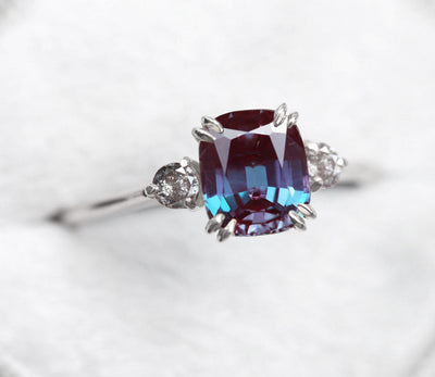 Alma Cushion Alexandrite Ring