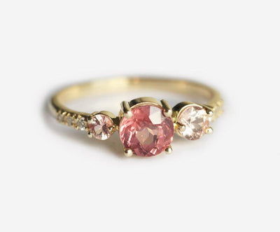 Angelina Round Garnet Ring