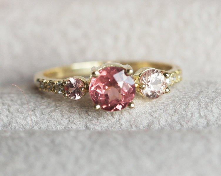 Angelina Round Garnet Ring