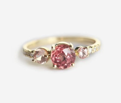 Angelina Round Garnet Ring