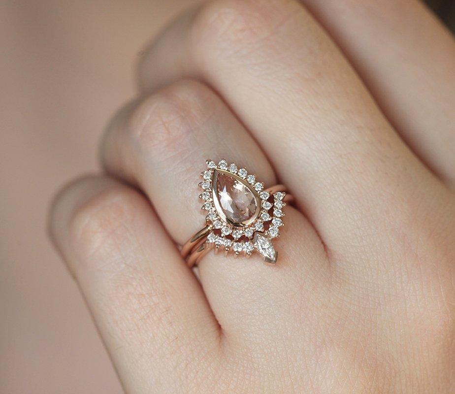 Beverly Morganite Ring Set