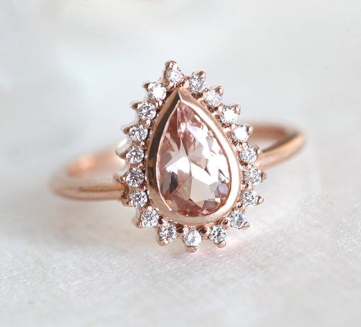 Beverly Morganite Ring Set