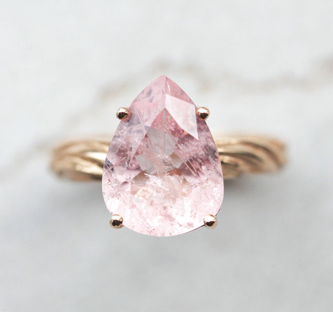 Candy Pear Morganite Ring