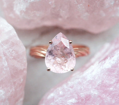 Candy Pear Morganite Ring