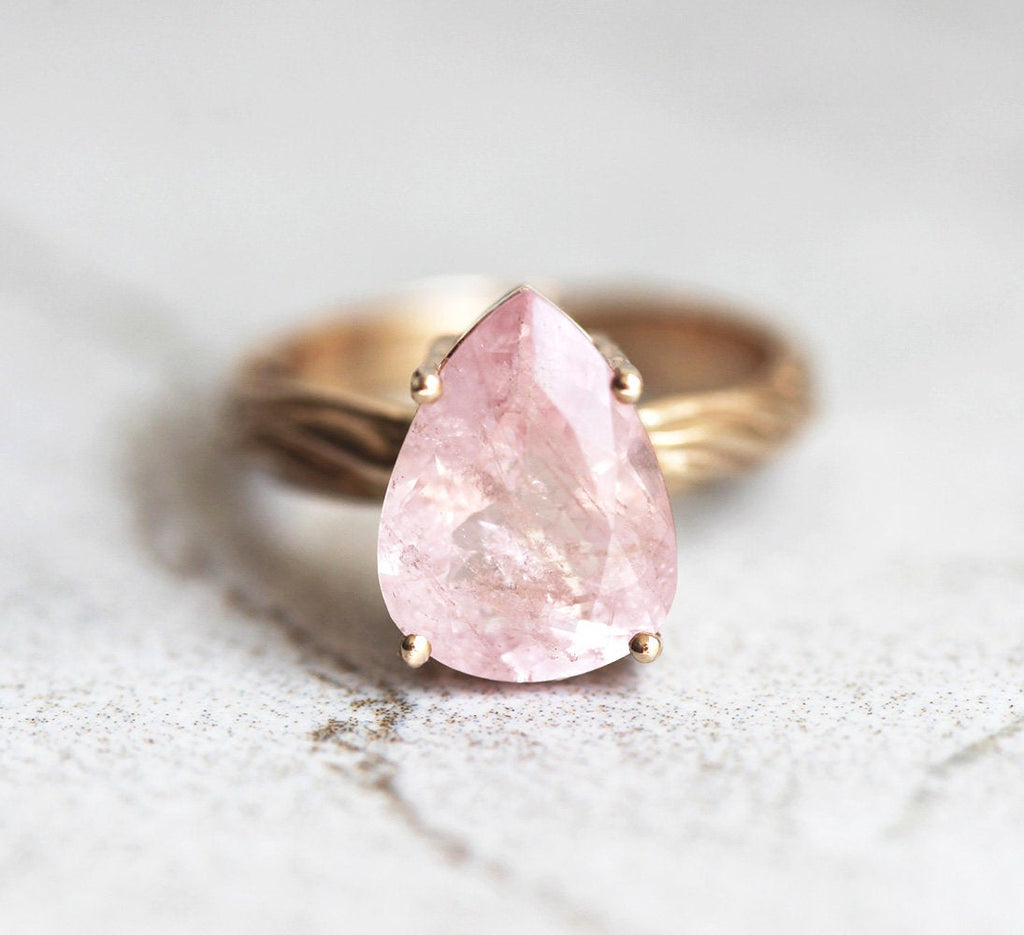 Candy Pear Morganite Ring