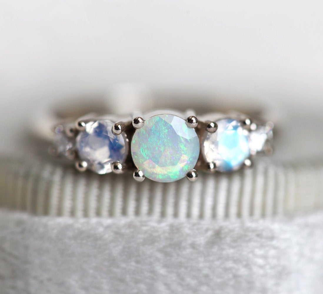 Carroll Round Opal Cluster Ring
