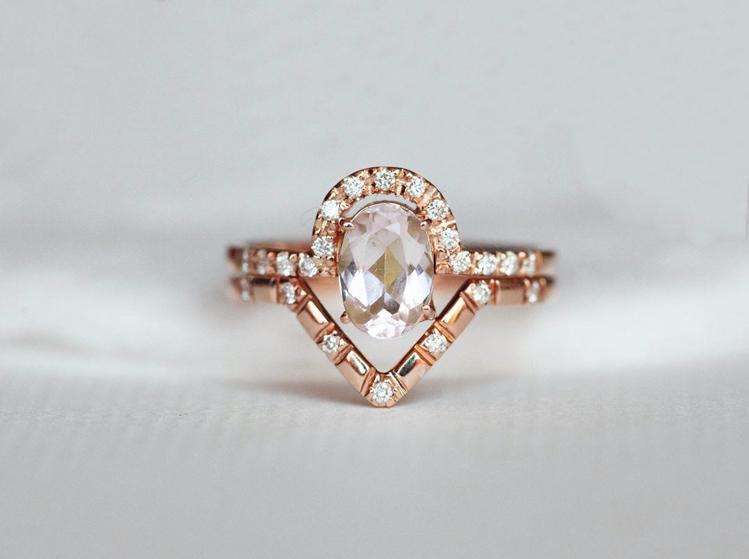 Clarissa Oval Morganite Set