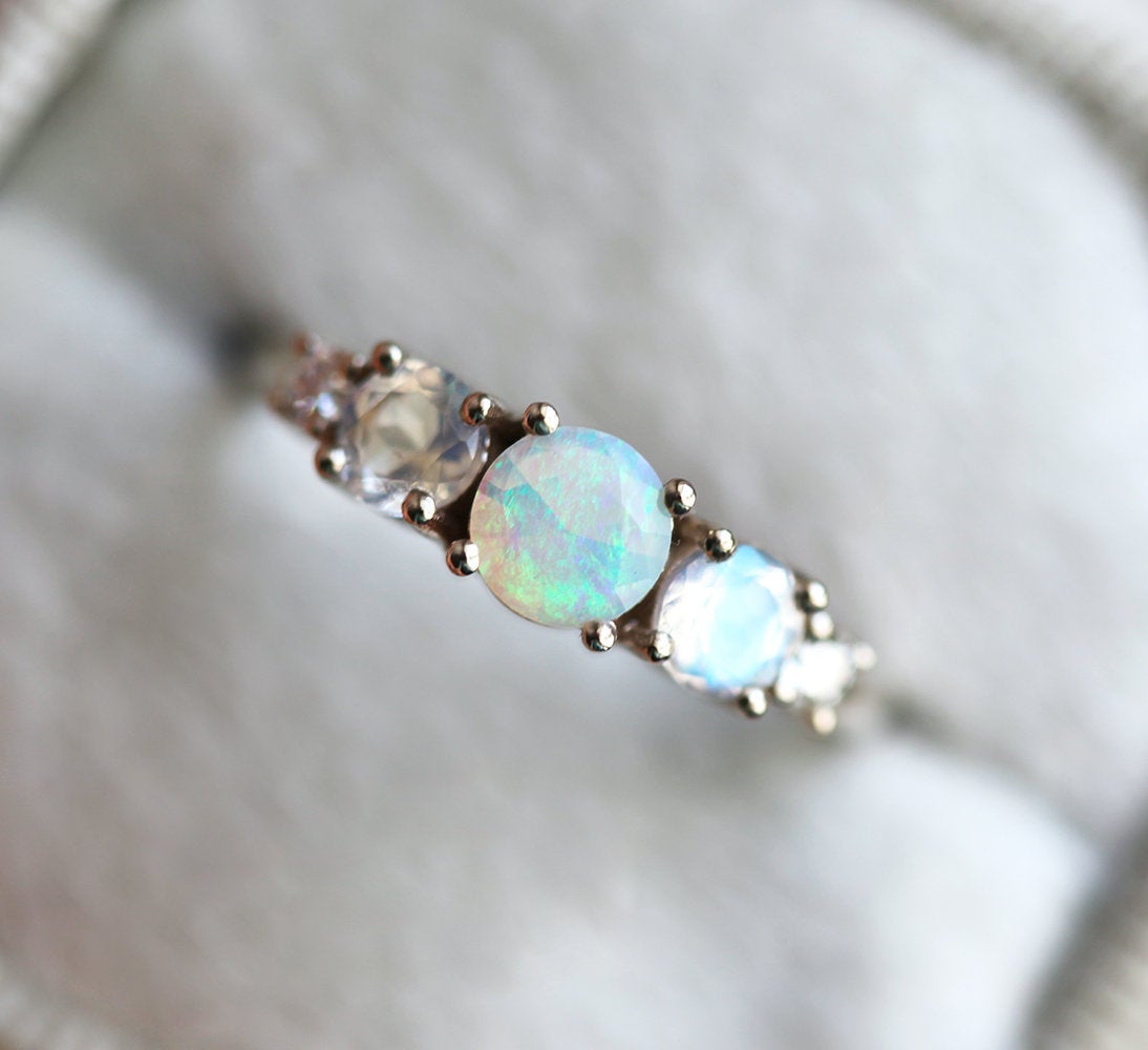 Carroll Round Opal Cluster Ring