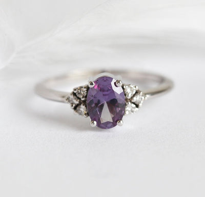 Dora Lab Alexandrite & Diamond Ring