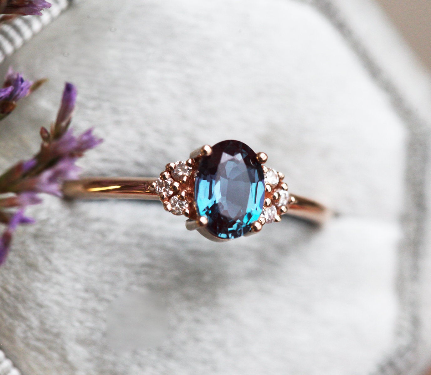 Dora Oval Alexandrite Ring