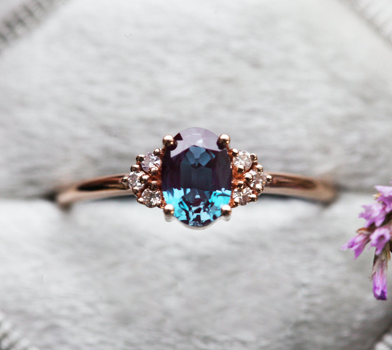 Dora Oval Alexandrite Ring