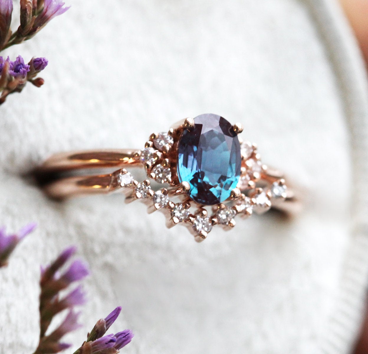 Dora Oval Alexandrite Ring