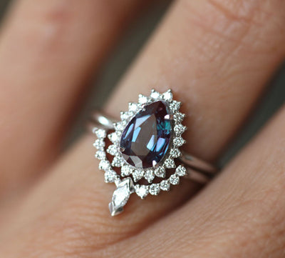 Drew Pear Alexandrite Ring