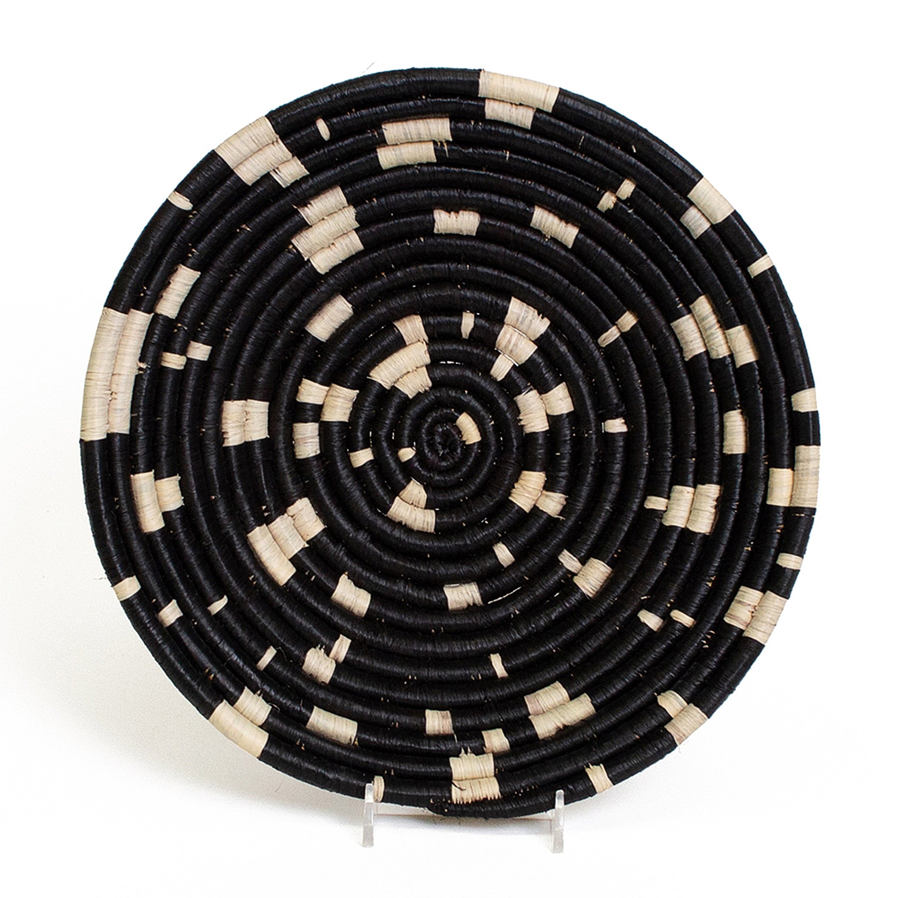 10" Medium Black Terrazzo Round Basket