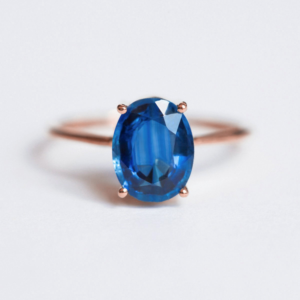 Blake Oval Kyanite Solitaire Ring