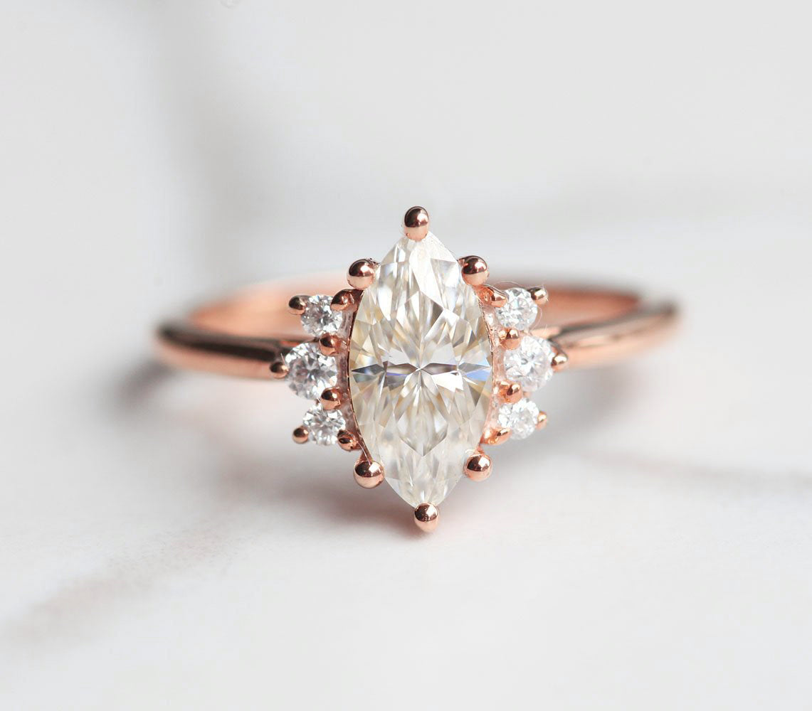 Sophia Marquise cut Moissanite Ring