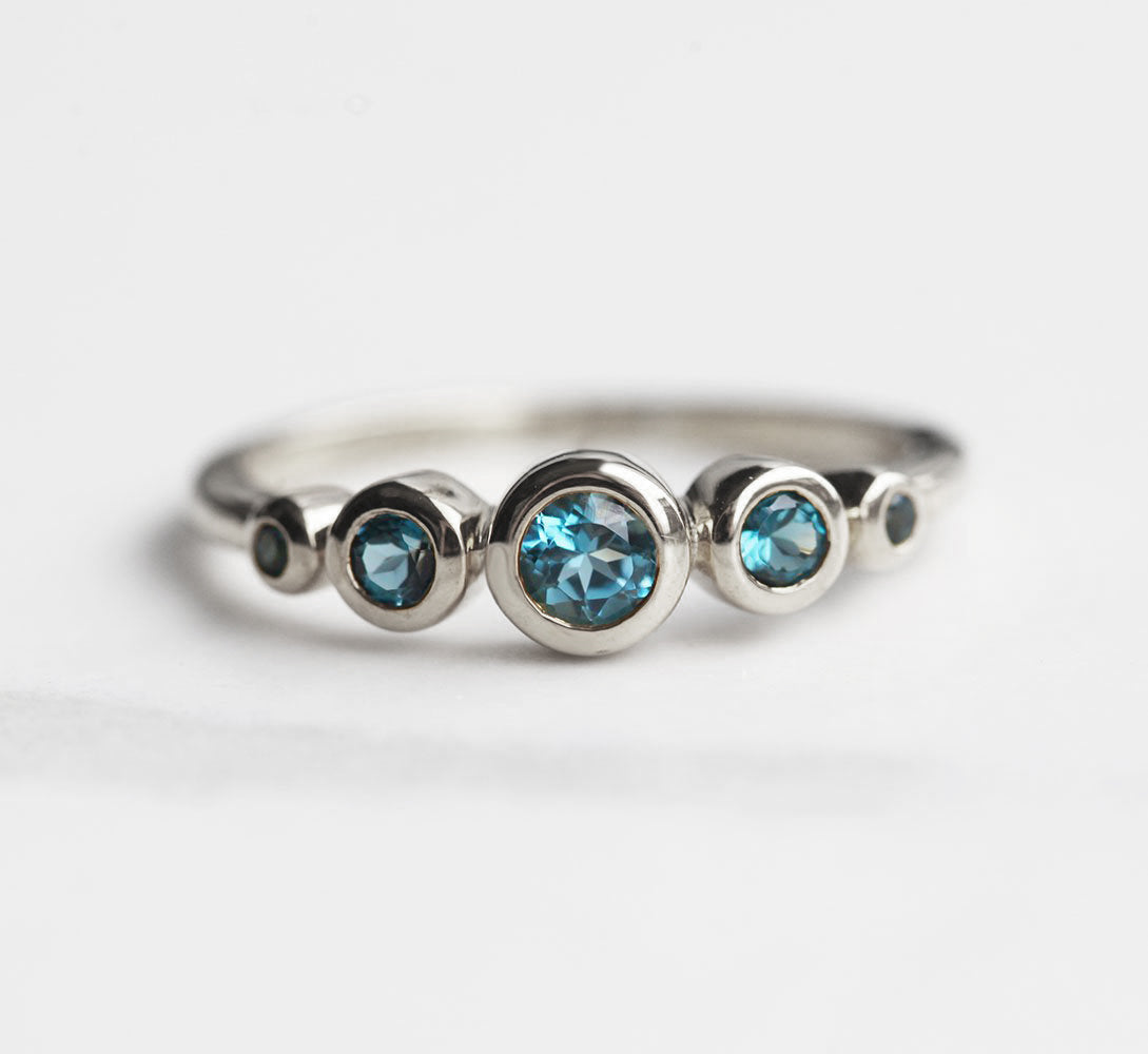 Filipa London Blue Topaz Bezel Ring