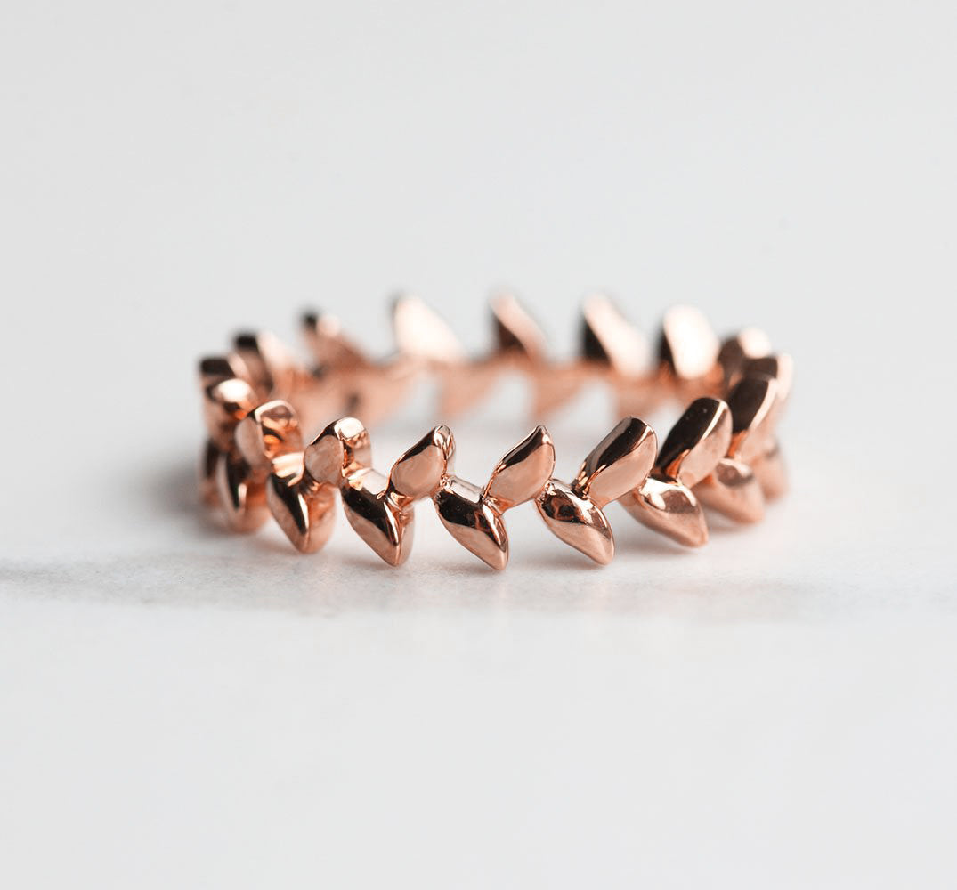 Lilah Leaf Double Band Ring