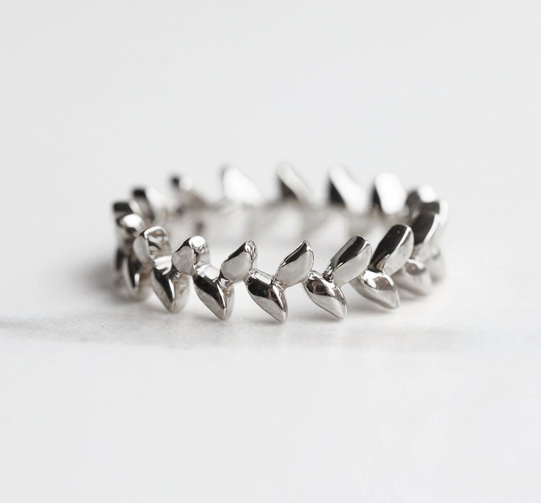 Lilah Leaf Double Band Ring