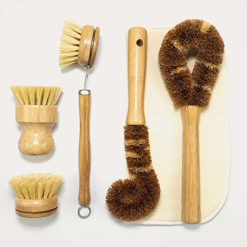 Bamboo Dish Brush Set  Eco-friendly Washing Up Brushes – Ezmey Boutique