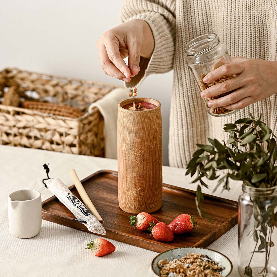 Natural Bamboo Drinking Cups