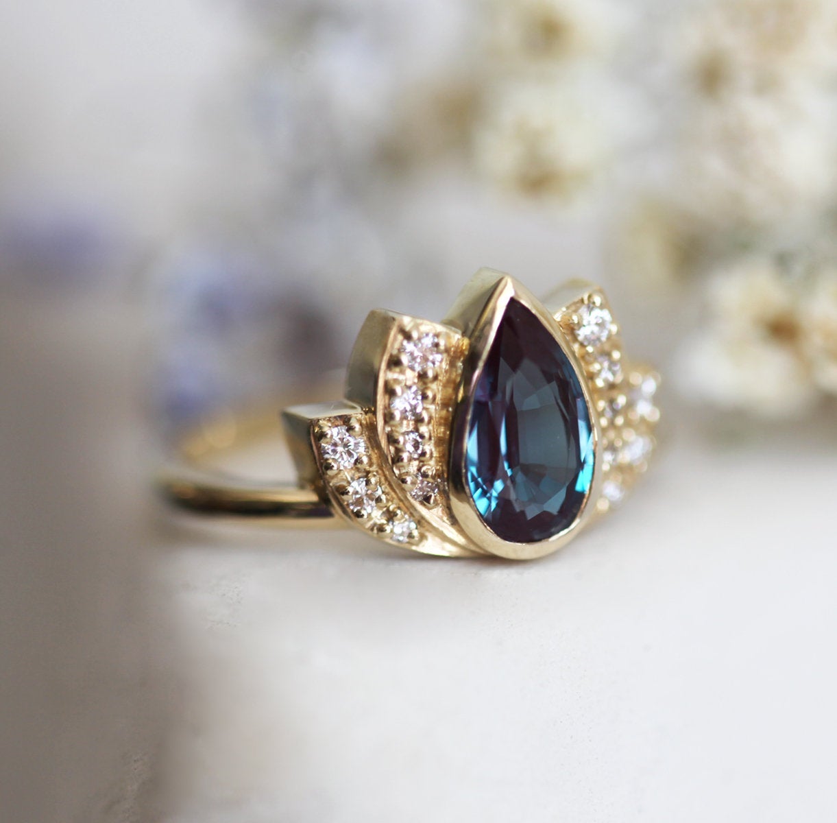 Lakshmi Alexandrite Ring Set